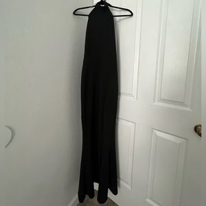 Black halter neck maxi dress